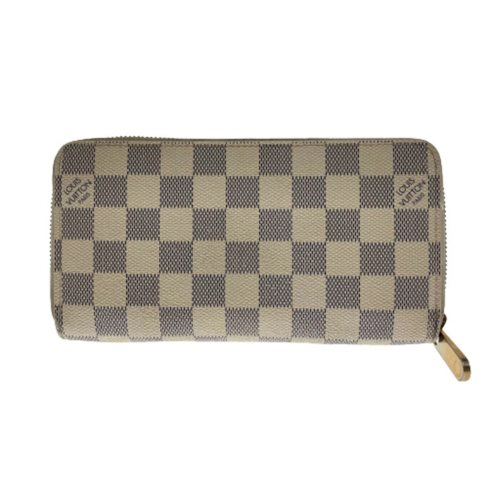 LOUIS VUITTON Damier Azur White Zippy Wallet Long